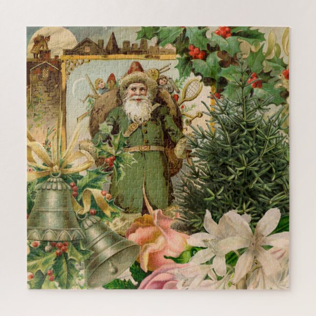 Santa Claus Christmas Antique Beautiful Art Jigsaw Puzzle (Vertical)