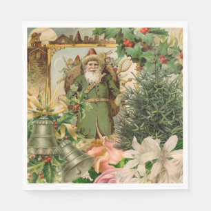 Santa Claus Christmas Antique Beautiful Art Napkin