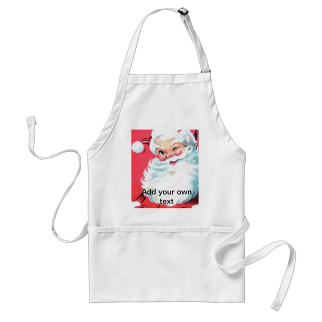 Santa Claus Christmas Apron Personalise with Name (Front)
