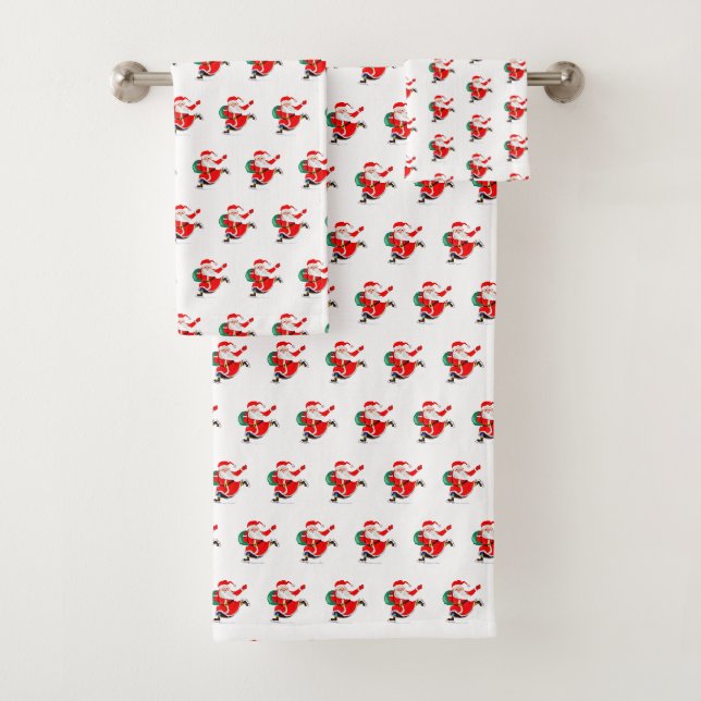 Santa Claus Christmas Bath Towel Set (Insitu)