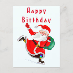 Santa Claus Christmas Birthday Card