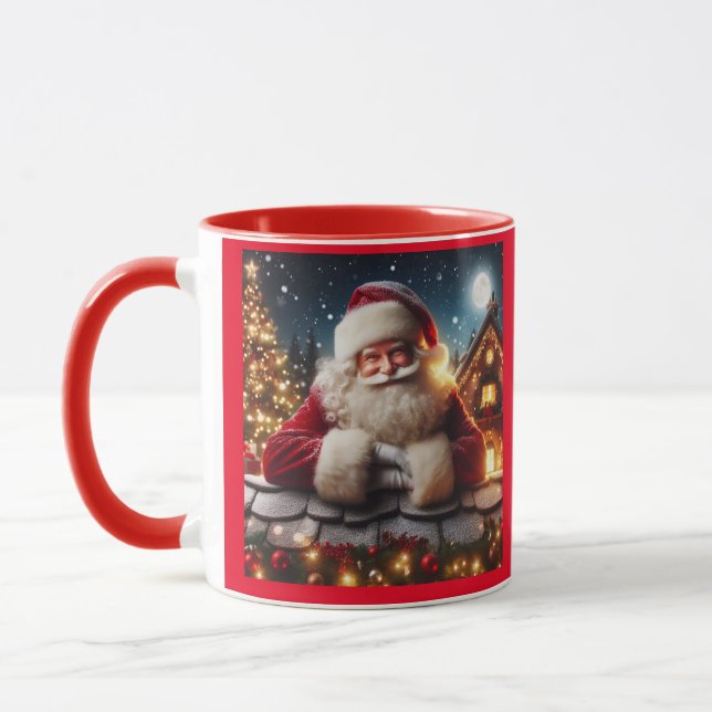 SANTA CLAUS CHRISTMAS CUTE COFFEE MUGS (Left)