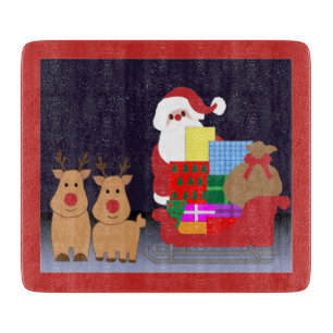 SANTA CLAUS CHRISTMAS CUTTING BOARD