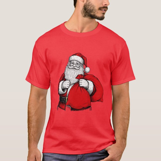 Santa Claus Christmas DayBody Language A Million M T-Shirt (Front)