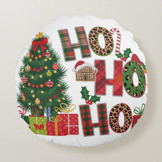 Santa Claus Christmas Decorations Pillowcase Xmas Round Cushion