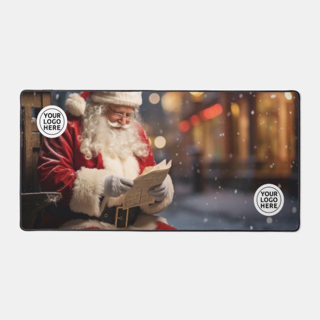 Santa Claus Christmas Desk Mat Mouse Pad (Front)