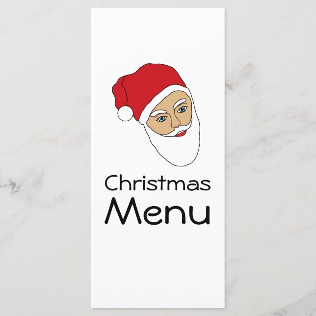Santa Claus Christmas Dinner Menu (Front)