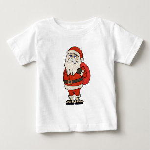 Santa Claus Christmas Flip Flops Baby T-Shirt
