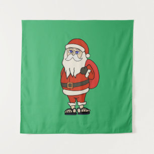 Santa Claus Christmas Flip Flops Tapestry