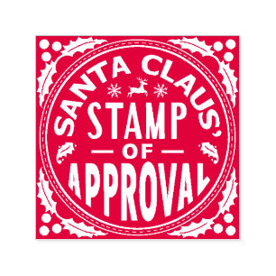 Santa Claus Christmas Funny Stamp of Approval