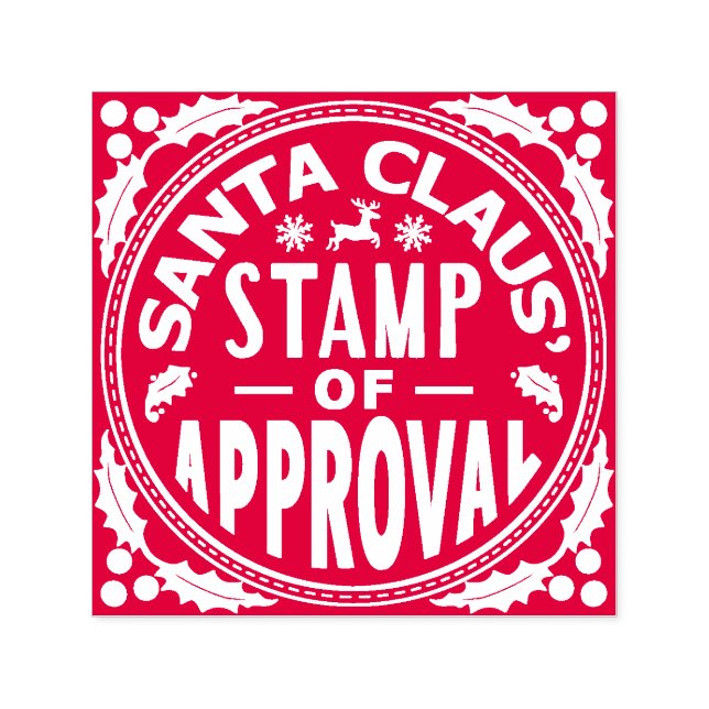 Santa Claus Christmas Funny Stamp of Approval (Design)