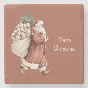 Santa Claus Christmas Gifts Stone Coaster