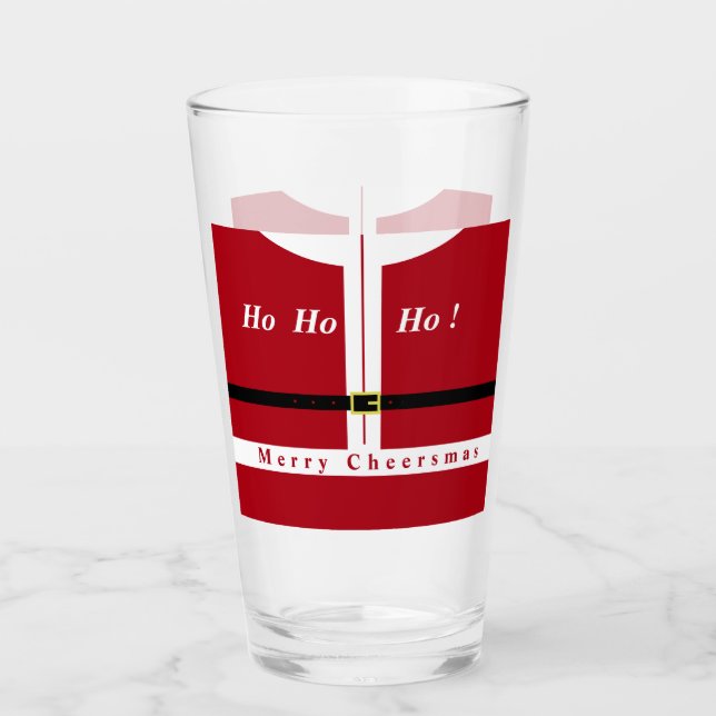 Santa Claus Christmas Glass (Front)