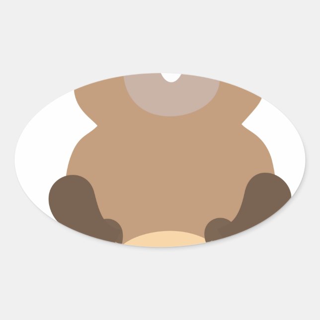 Santa Claus christmas gopher Oval Sticker (Front)