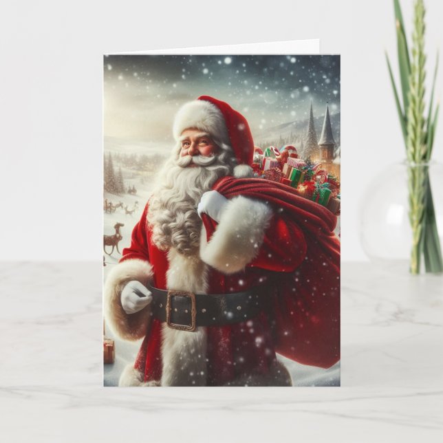 Santa Claus Christmas Greeting Cards (Front)