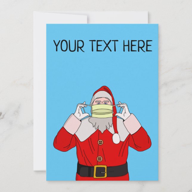 Santa Claus Christmas Holiday Card (Front)