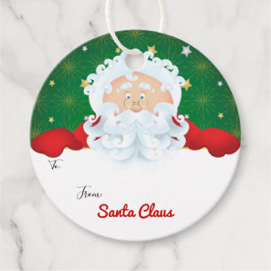 Santa Claus Christmas Holiday Gift Favour Tags