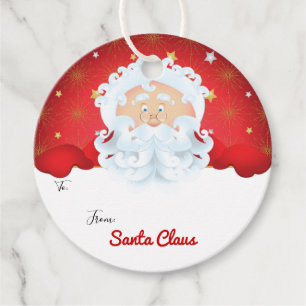 Santa Claus Christmas Holiday Gift Favour Tags