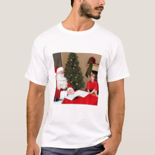 Santa Claus Christmas Holiday Homework Bizarre Odd T-Shirt