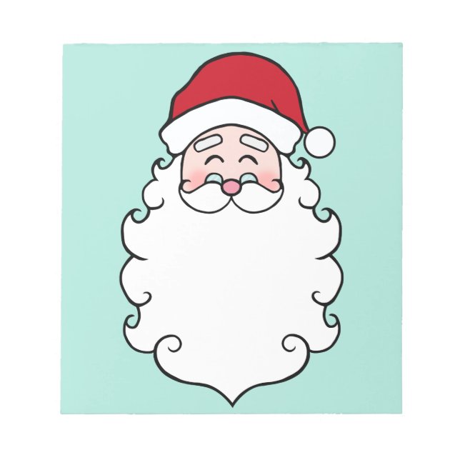 Santa Claus Christmas Holiday Notepad Gift (Front)