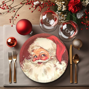 Santa Claus Christmas Holiday Paper Plate