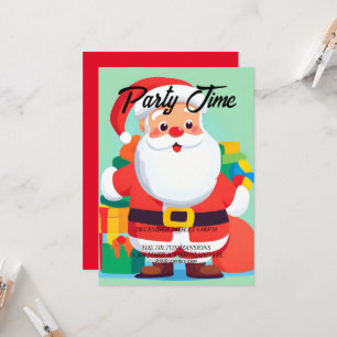 Santa Claus Christmas Holiday Party Invitation