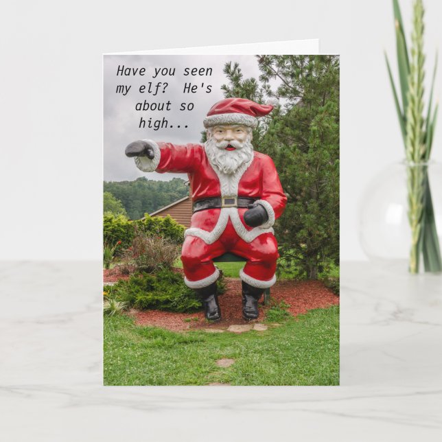Santa Claus - Christmas - Holidays - Humour Holiday Card (Front)