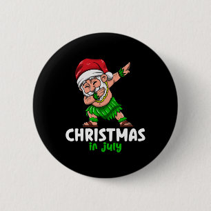 Santa Claus Christmas In July Celebration Summer V 6 Cm Round Badge