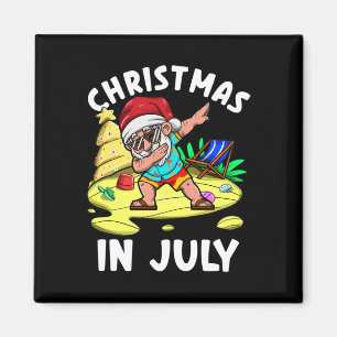 Santa Claus Christmas In July Celebration Summer V Magnet