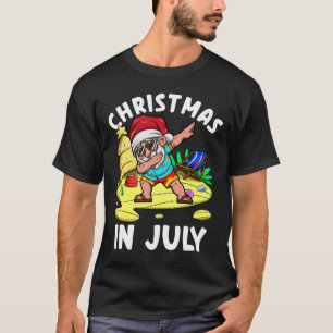 Santa Claus Christmas In July Celebration Summer V T-Shirt