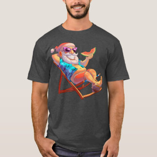 Santa Claus Christmas in July Summer Vacation Hawa T-Shirt
