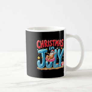 Santa Claus Christmas In July Summer Vibes Beach X Coffee Mug
