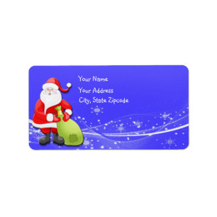 Santa Claus Christmas Label