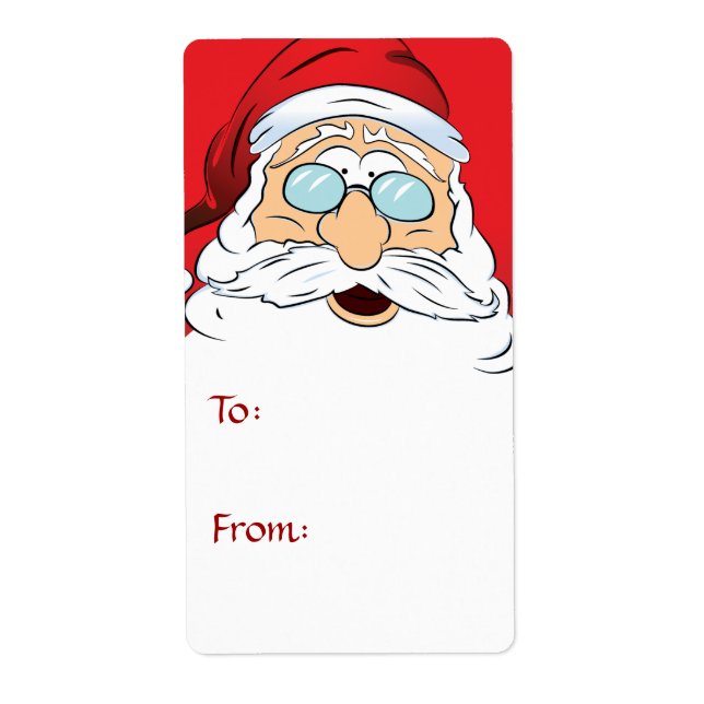 Santa Claus Christmas Label (Front)
