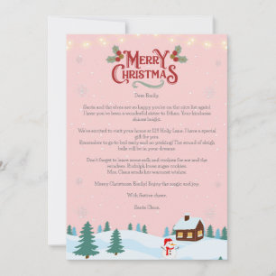 Santa Claus Christmas Letter Card