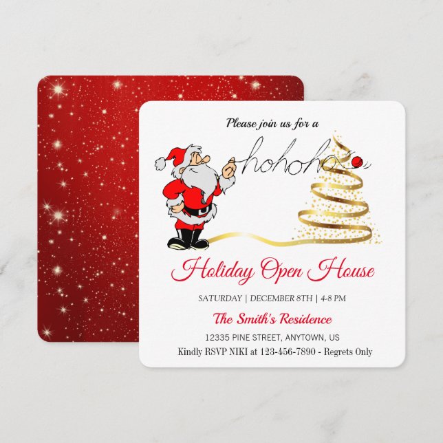 Santa Claus, Christmas magic Holiday Card (Front/Back)