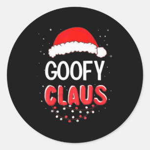 Santa Claus Christmas Matching Costume Classic Round Sticker