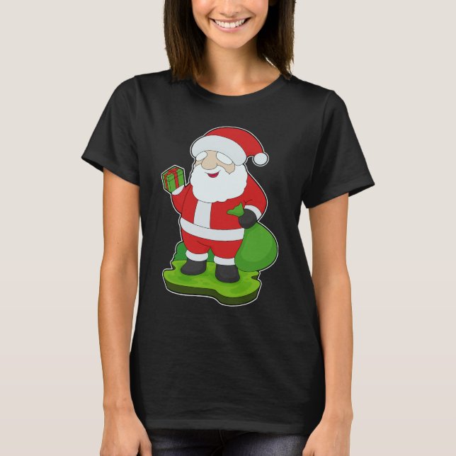 Santa Claus Christmas Package T-Shirt (Front)