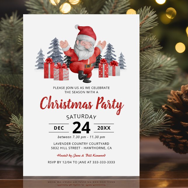Santa Claus Christmas Party Invitation (Creator Uploaded)