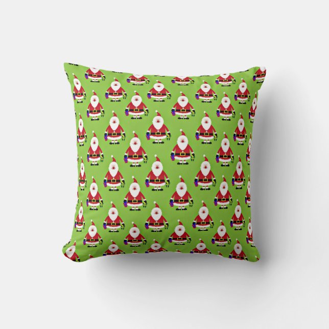 Santa Claus Christmas Pattern Cushion (Front)