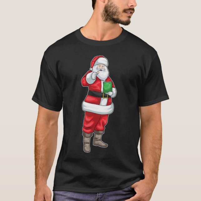 Santa Claus Christmas Potato chips T-Shirt (Front)