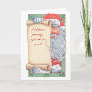 Santa Claus Christmas Scroll Cards