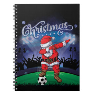  Santa Claus Christmas Soccer  Notebook