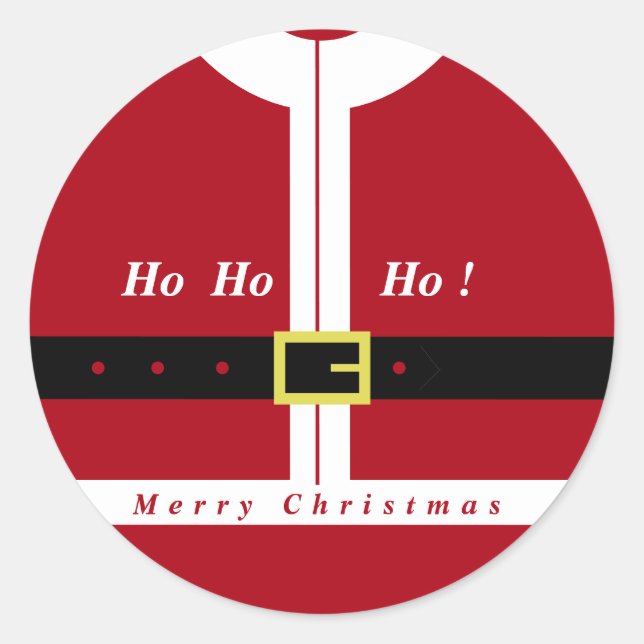 Santa Claus Christmas Sticker (Front)
