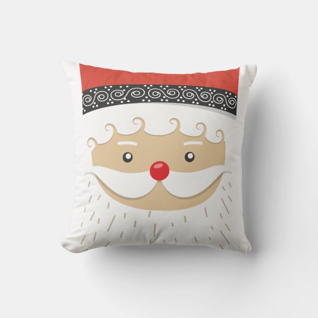 SANTA CLAUS CHRISTMAS THROW PILLOW (Front)