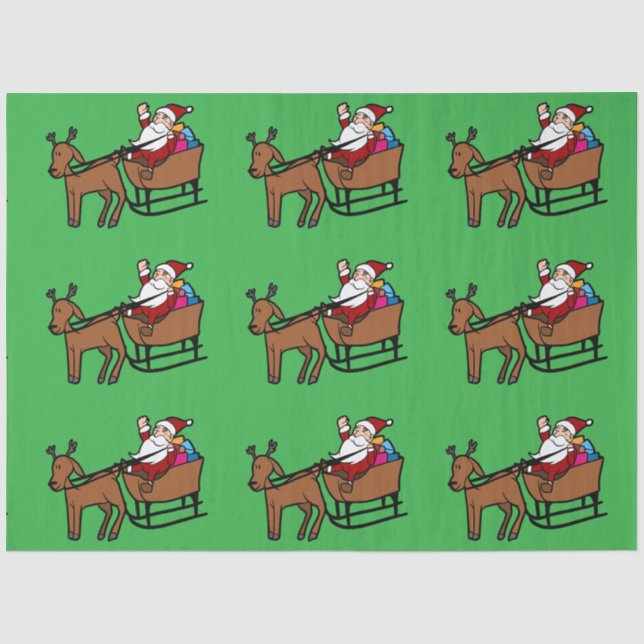 Santa Claus Christmas tissue paper (Front)