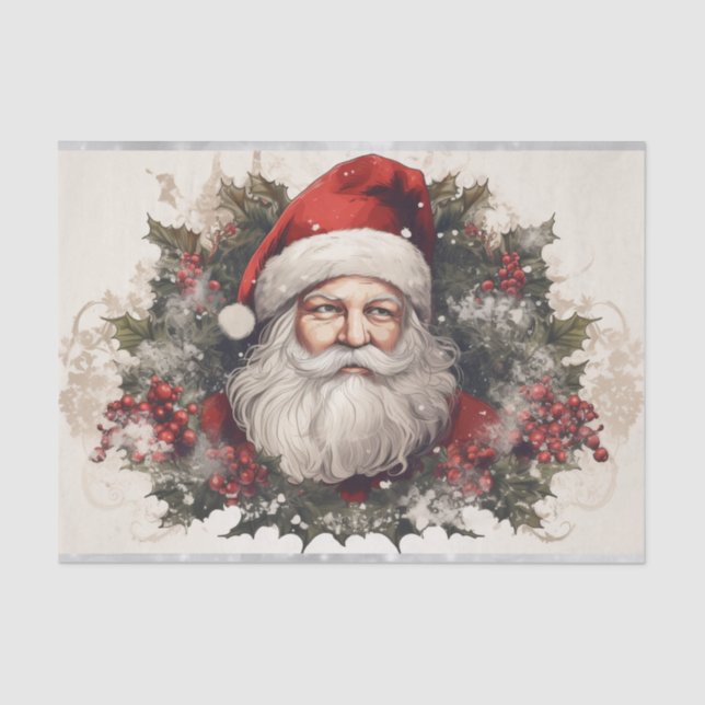 Santa Claus Christmas Tissue Paper (Front)