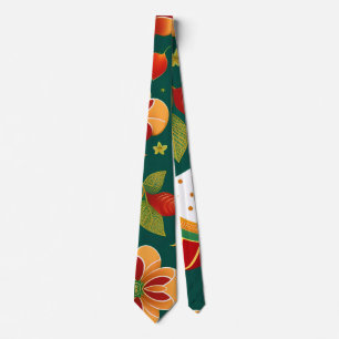 Santa Claus Christmas Toys Retro Pattern Tie