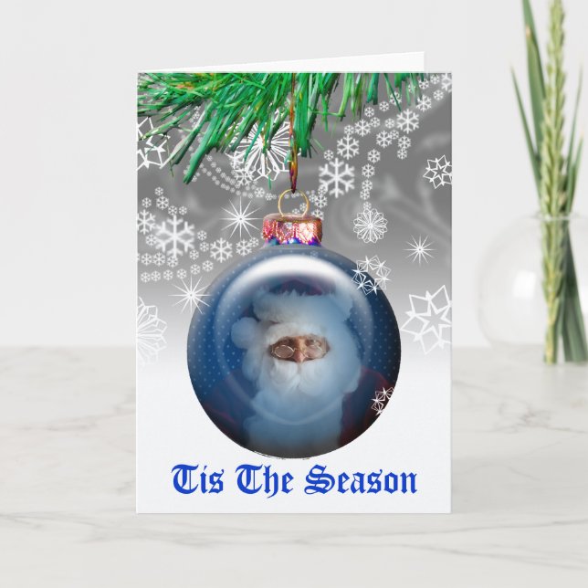 Santa Claus Christmas Tree Ornament Photo Template (Front)