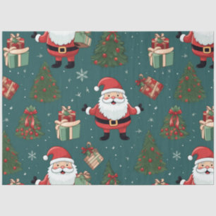 Santa Claus Christmas Trees Gifts Christmas Tissue Paper